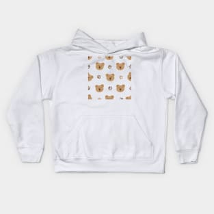 Cute bear with paws Kids Hoodie